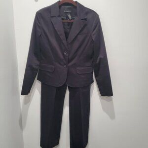 Attention Black Cotton Spandex Blend Pant Suit / Blazer size 12 & Pants size 10